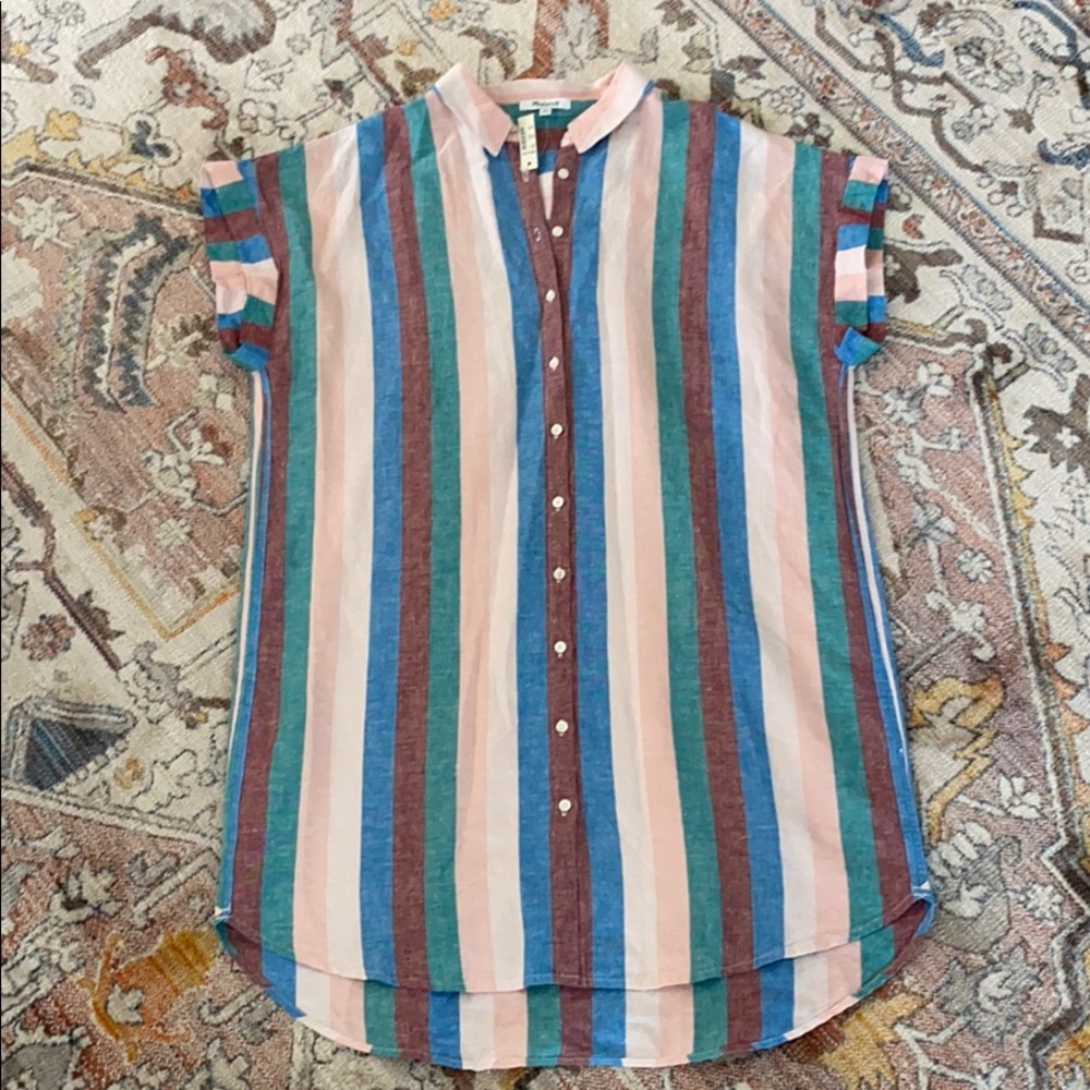 Madewell Button Front Shirt Dress